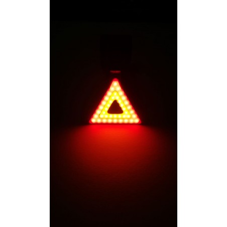 Luz LED trasera triangulo amarillo-rojo
